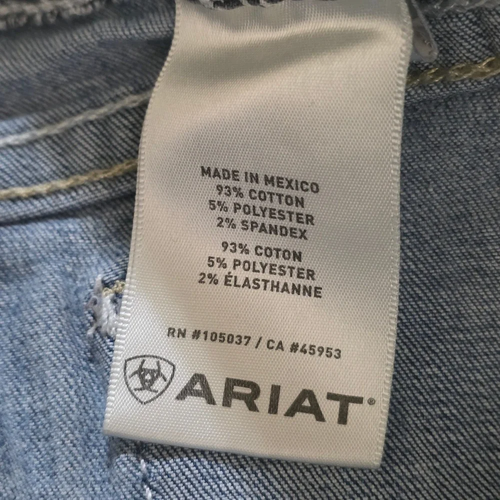 Ariat REAL Denim Jeans Women 12 Blue Bootcut Stretch Paisley Waistband